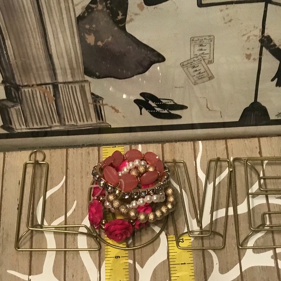 5Pcs Fashion Stretch Bracelet Set Pink - Picture 12 of 12